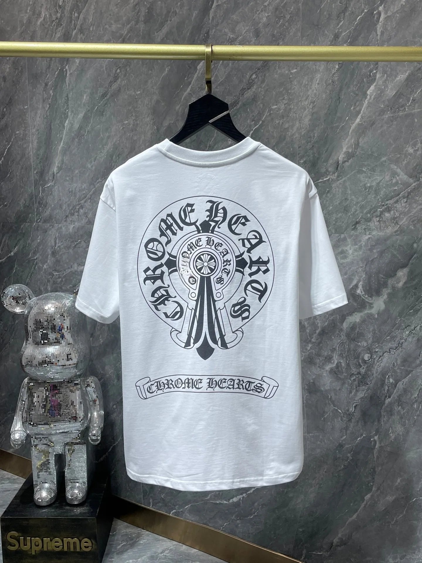 2026 Spring-Summer New CH Double-Pattern Horseshoe Cross Sanskrit Cotton Short-Sleeve T-Shirt, Unisex Fashion