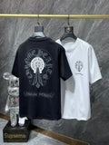2026 Spring-Summer New CH Double-Pattern Horseshoe Cross Sanskrit Cotton Short-Sleeve T-Shirt, Unisex Fashion