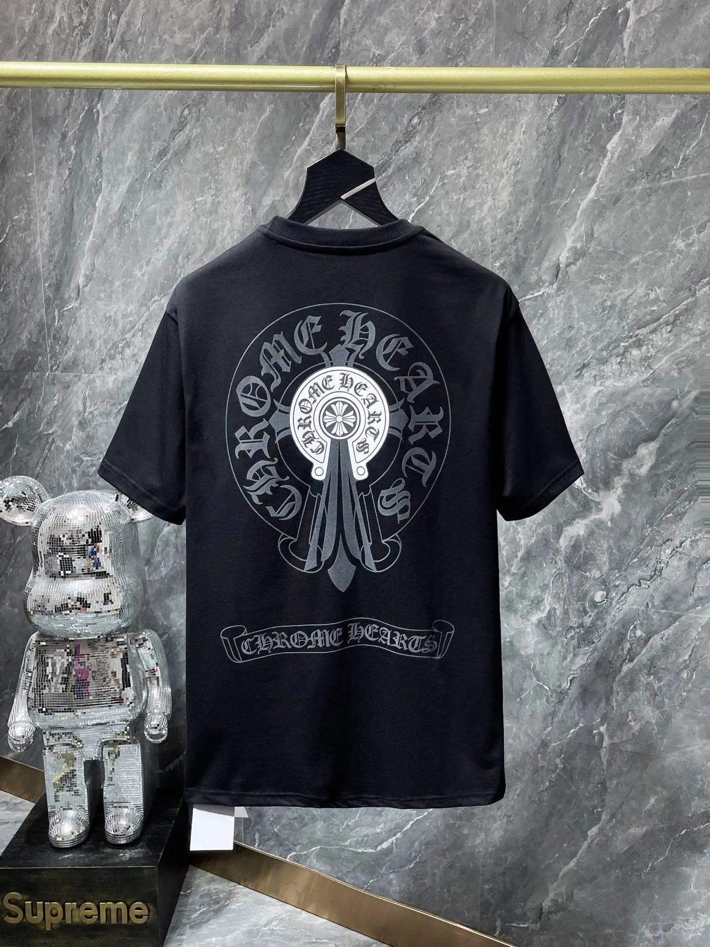 2026 Spring-Summer New CH Double-Pattern Horseshoe Cross Sanskrit Cotton Short-Sleeve T-Shirt, Unisex Fashion