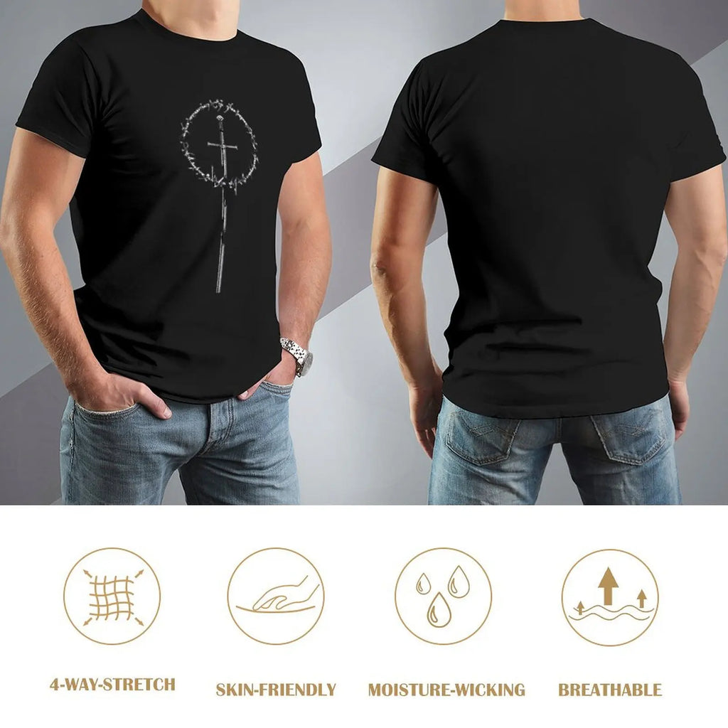Elven Sword Design T-Shirt Novelty Graphic Tee Shirt