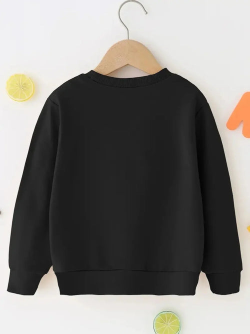 A Cartoon Printed Hoodie Set For Girls, A Casual Round-Neck Sweatshirt, Fashionable For Autumn And Winter, And Comfortable To We