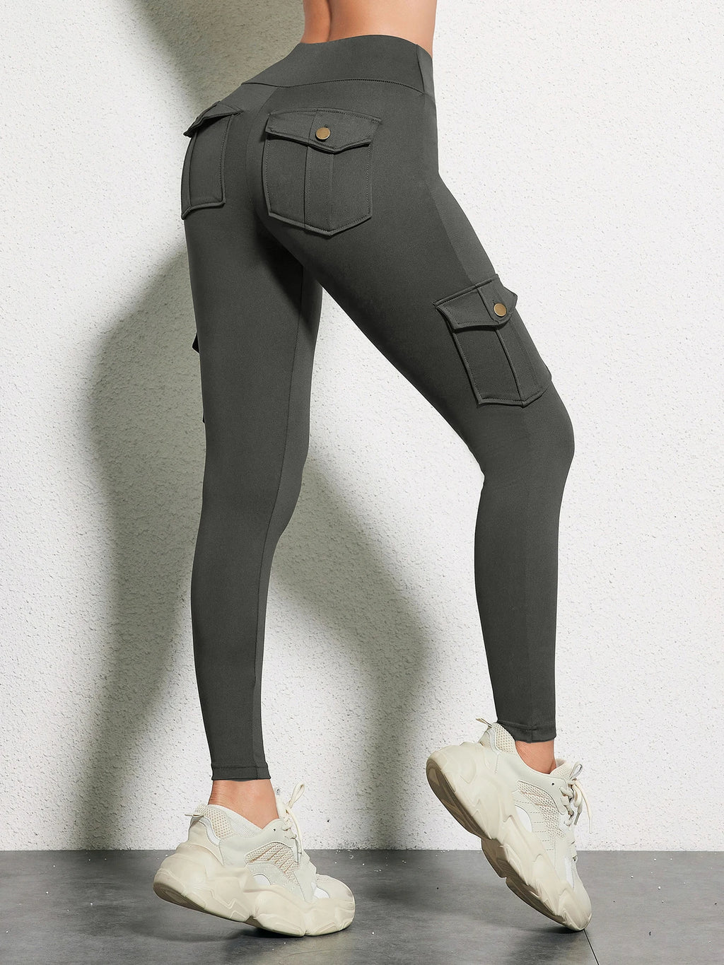 1/2/3 Pcs Seamless Yoga Cargo Leggings With Pocket Women Fashion Hip Lifting Sport Pants High Waist Fitness Elastic Slim Tight