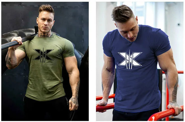 Tshirt for Men Graphic T Shirts Workout Fitness Men Clothing Short Sleeve Shirt Street Wear